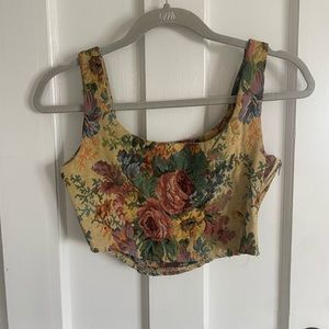 Cider Floral Corset Tank Top